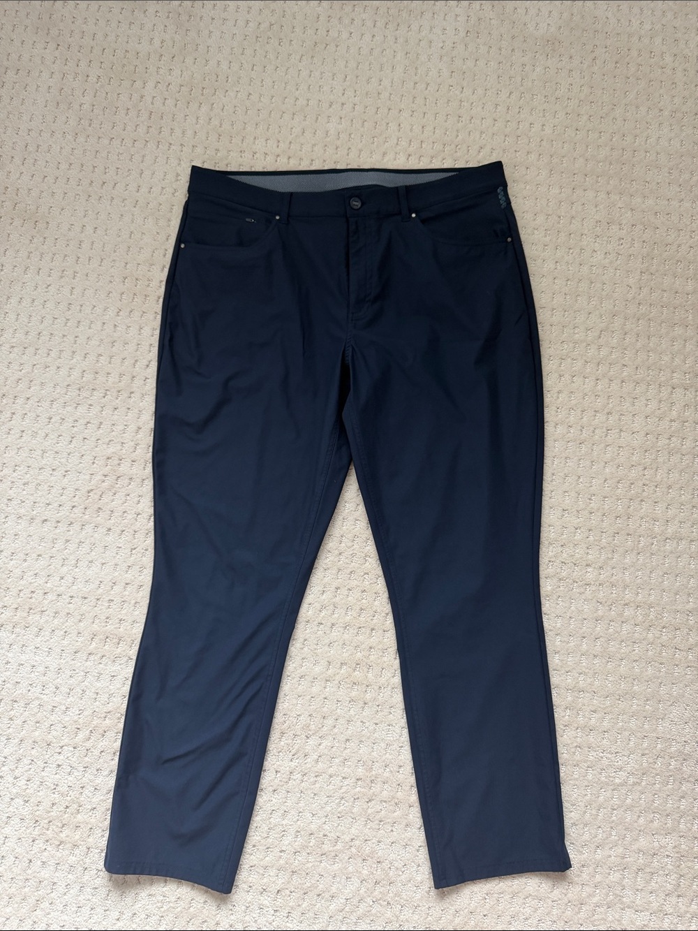 Puma Dealer Golf Pants Navy Stretch Performance 5 Pocket Straight Leg 38x30